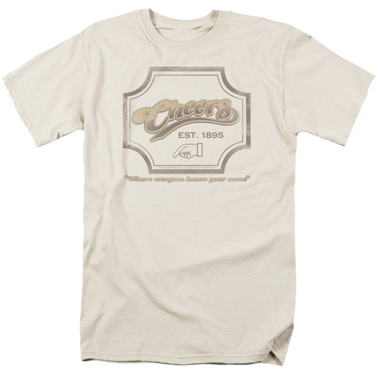 Cheers Sign Mens T Shirt Cream