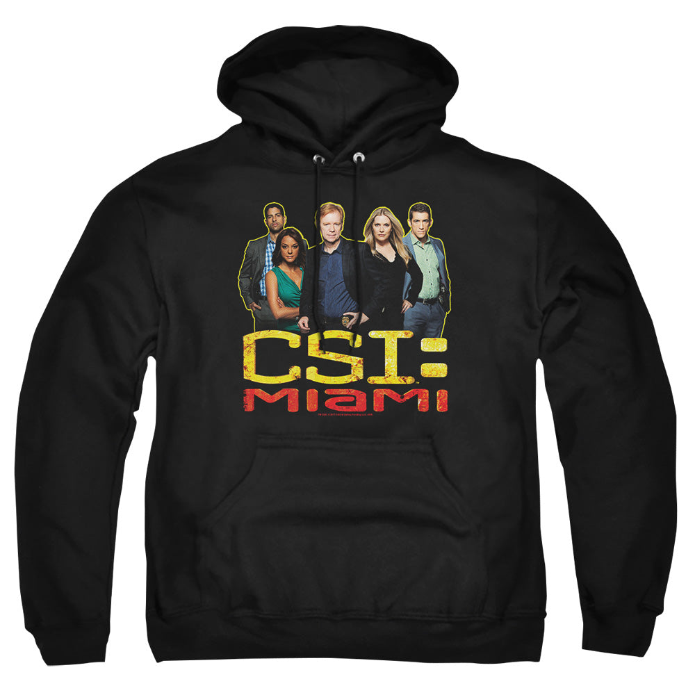 Csi Miami The Cast In Black Mens Hoodie Black Officially Licensed