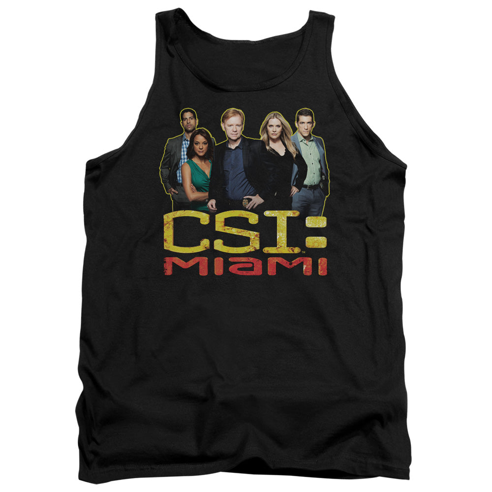 Csi Miami The Cast In Black Mens Tank Top Shirt Black Officially Licensed