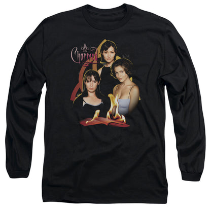 Charmed Original Three Mens Long Sleeve Shirt Black Officially Licensed Officially Licensed