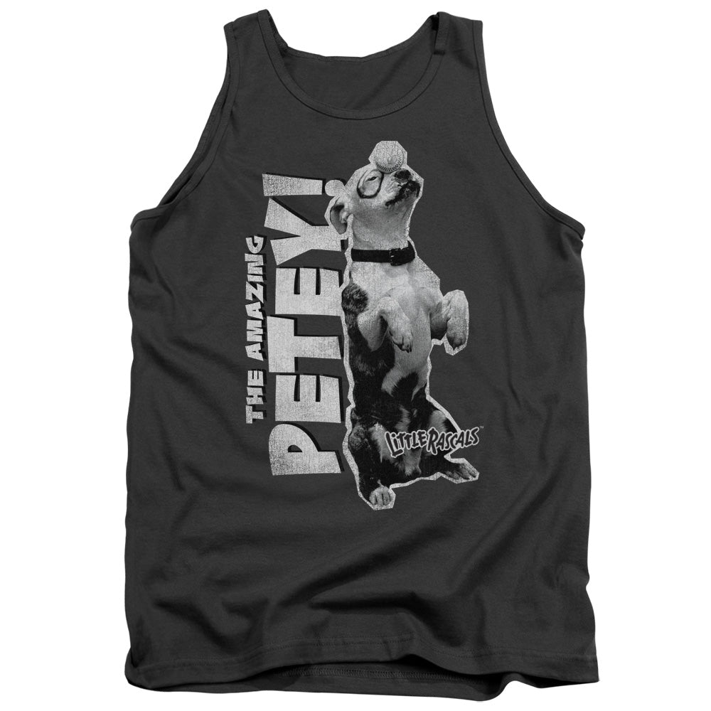 Little Rascals Amazing Petey Mens Tank Top Shirt Charcoal