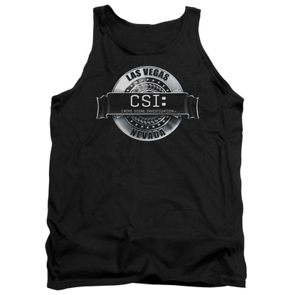 Csi Rendered Logo Mens Tank Top Shirt Black