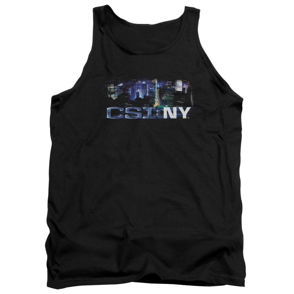 Csi Ny Never Rests Mens Tank Top Shirt Black Officially Licensed