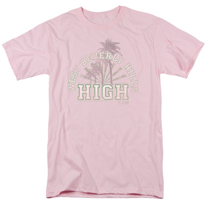 90210 West Beverly Hills High Mens T Shirt Pink Officially Licensed