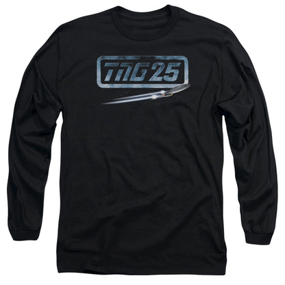 Star Trek Tng 25 Enterprise Mens Long Sleeve Shirt Black Officially Licensed Officially Licensed