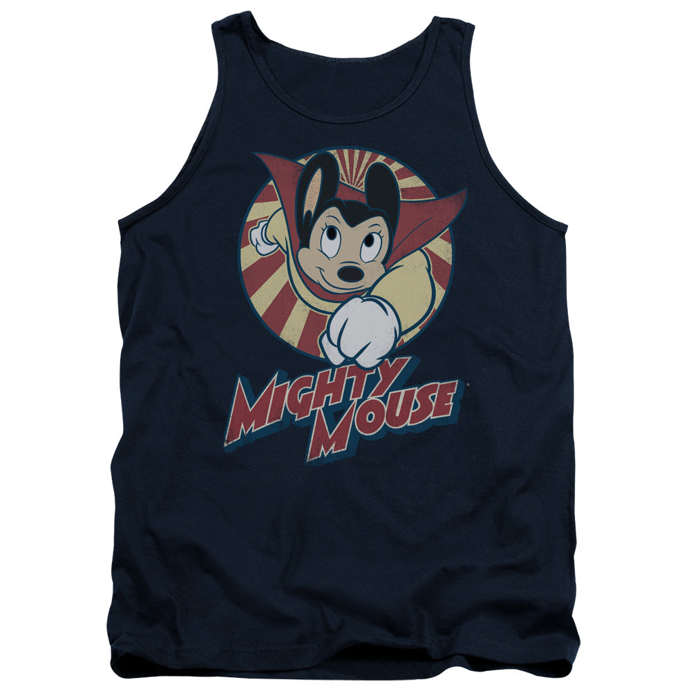 Mighty Mouse The One The Only Mens Tank Top Shirt Navy Officially Licensed