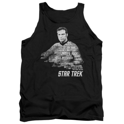 Star Trek Kirk Words Mens Tank Top Shirt Black