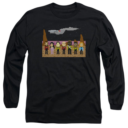 Star Trek Tng Trexel Crew Mens Long Sleeve Shirt Black Officially Licensed Officially Licensed