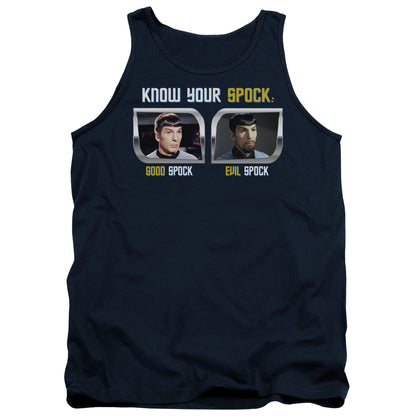 St Original Know Your Spock Mens Tank Top Shirt Navy