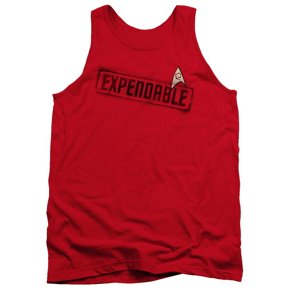 Star Trek Expendable Mens Tank Top Shirt Red