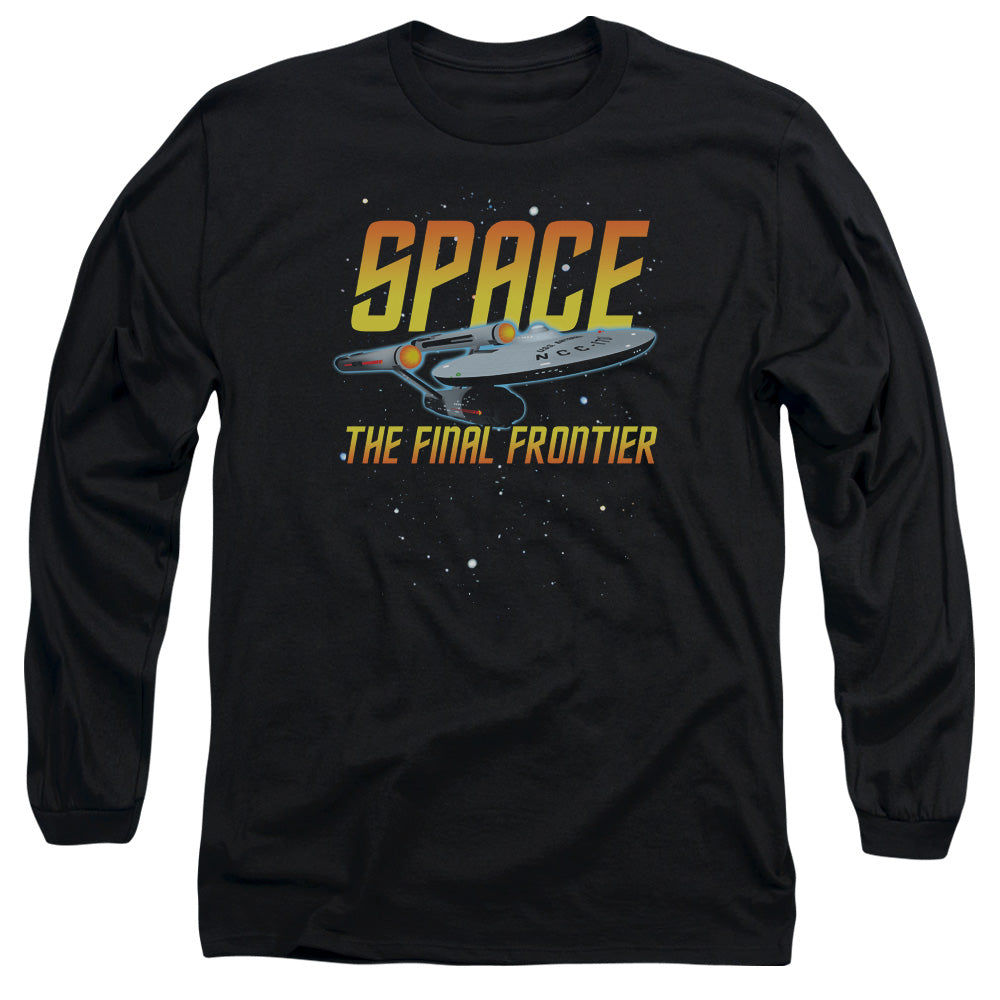 Star Trek Space Mens Long Sleeve Shirt Black Officially Licensed Officially Licensed
