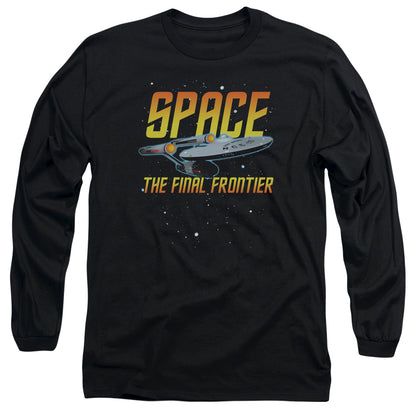 Star Trek Space Mens Long Sleeve Shirt Black Officially Licensed Officially Licensed
