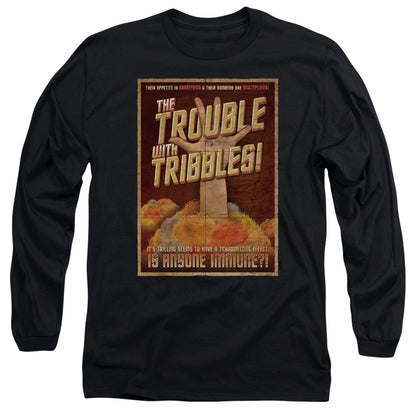 Star Trek Tribbles: The Movie Mens Long Sleeve Shirt Black Officially Licensed