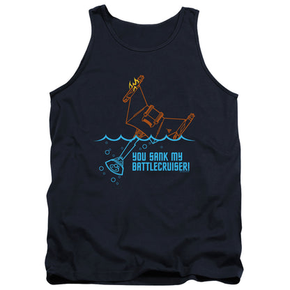 Star Trek Battlecruiser Mens Tank Top Shirt Navy