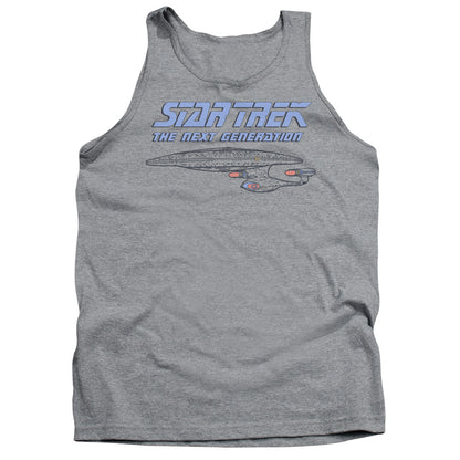 Star Trek Distressed Tng Mens Tank Top Shirt Athletic Heather