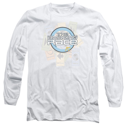 Amazing Race The Race Mens Long Sleeve Shirt White