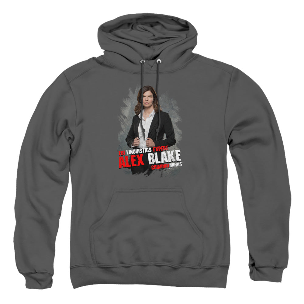 Criminal Minds Alex Blake Mens Hoodie Charcoal Officially Licensed