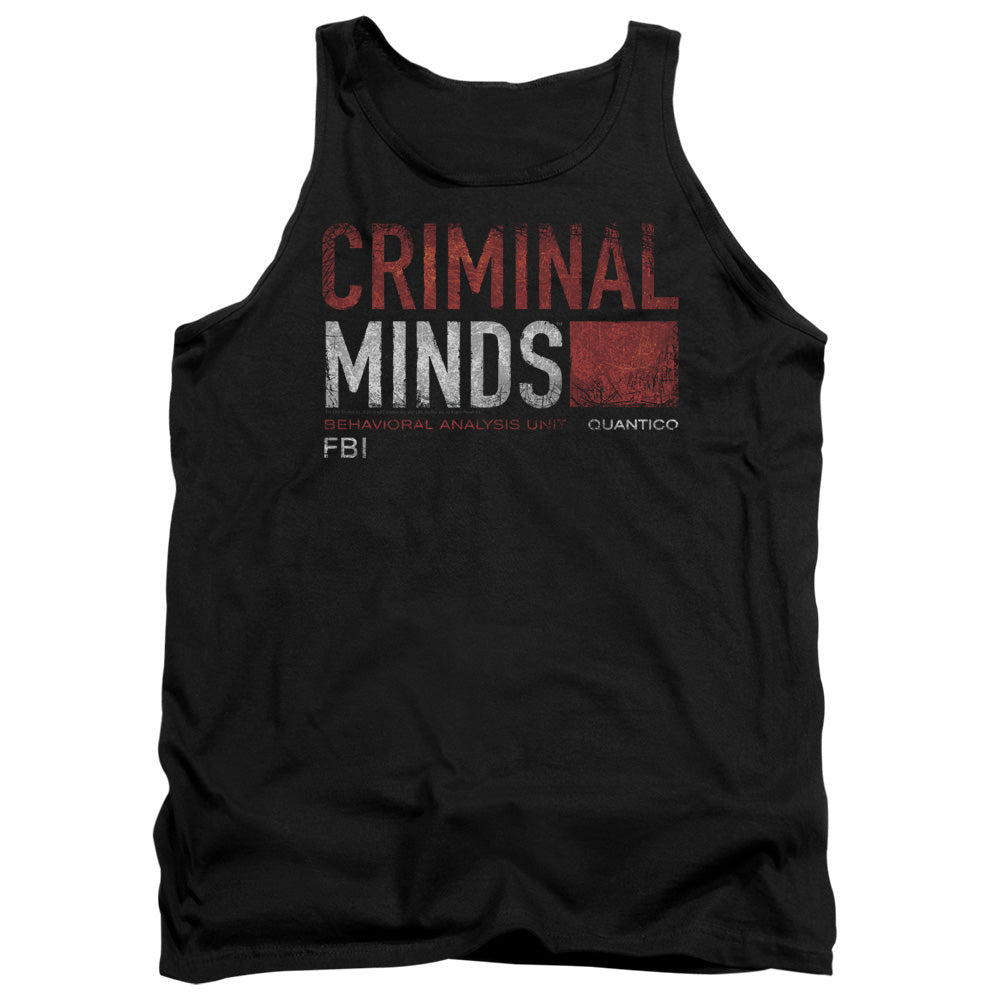 Criminal Minds Title Card Mens Tank Top Shirt Black