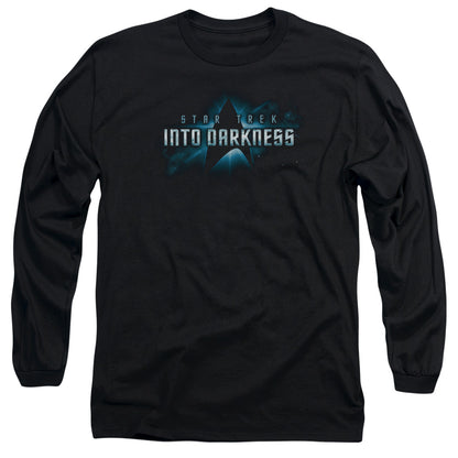 Star Trek Into Darkness Logo Mens Long Sleeve Shirt Black Officially Licensed Officially Licensed