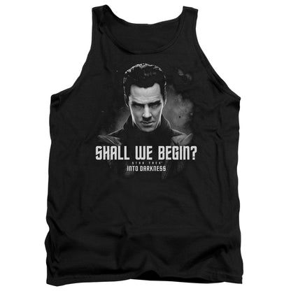 Star Trek Shall We Begin Mens Tank Top Shirt Black