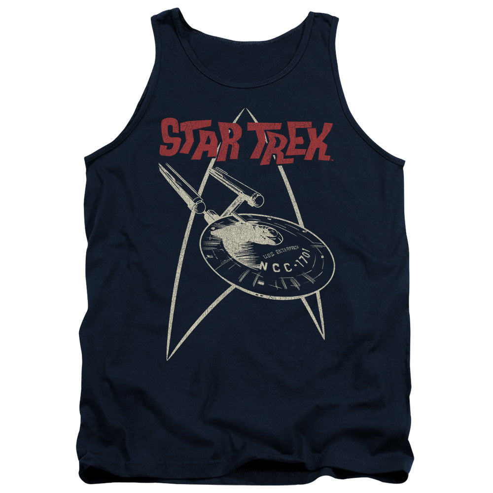 Star Trek Ship Symbol Mens Tank Top Shirt Navy