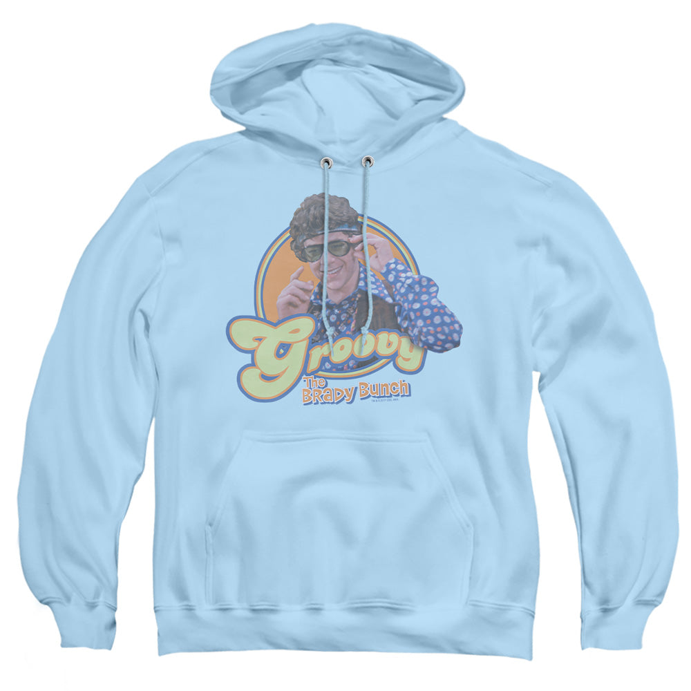 Brady Bunch Groovy Greg Mens Hoodie Light Blue Officially Licensed