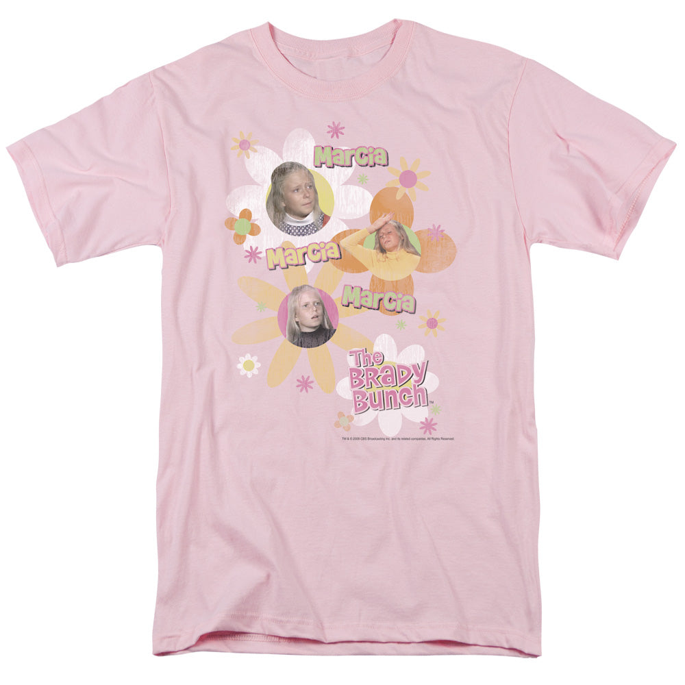 Brady Bunch Marcia Marcia Marcia Mens T Shirt Pink
