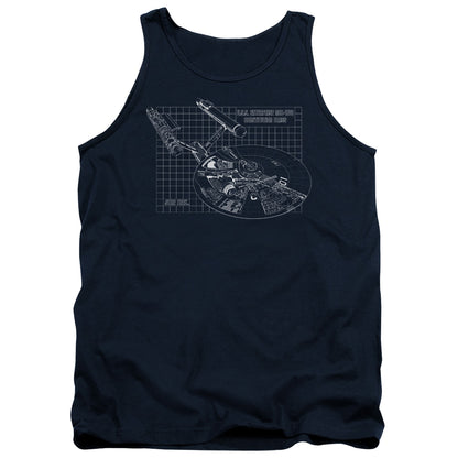 Star Trek Enterprise Prints Mens Tank Top Shirt Navy