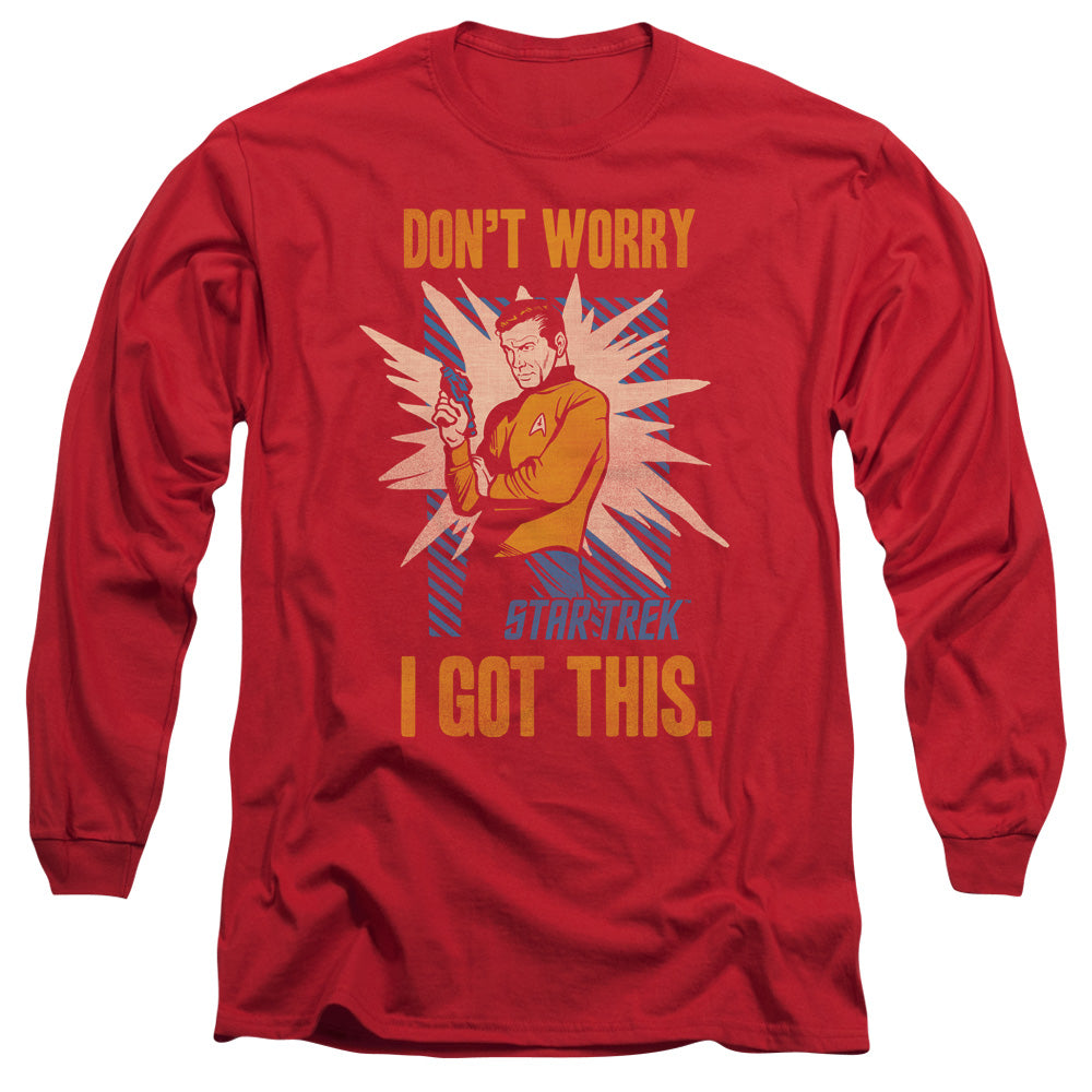 Star Trek Got This Mens Long Sleeve Shirt Red Officially Licensed Officially Licensed