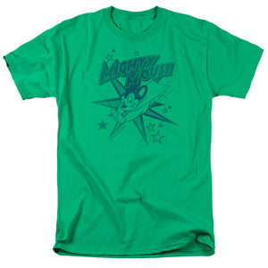 Mighty Mouse Mighty Mouse Mens T Shirt Kelly Green