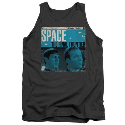 Star Trek Final Frontier Cover Mens Tank Top Shirt Charcoal