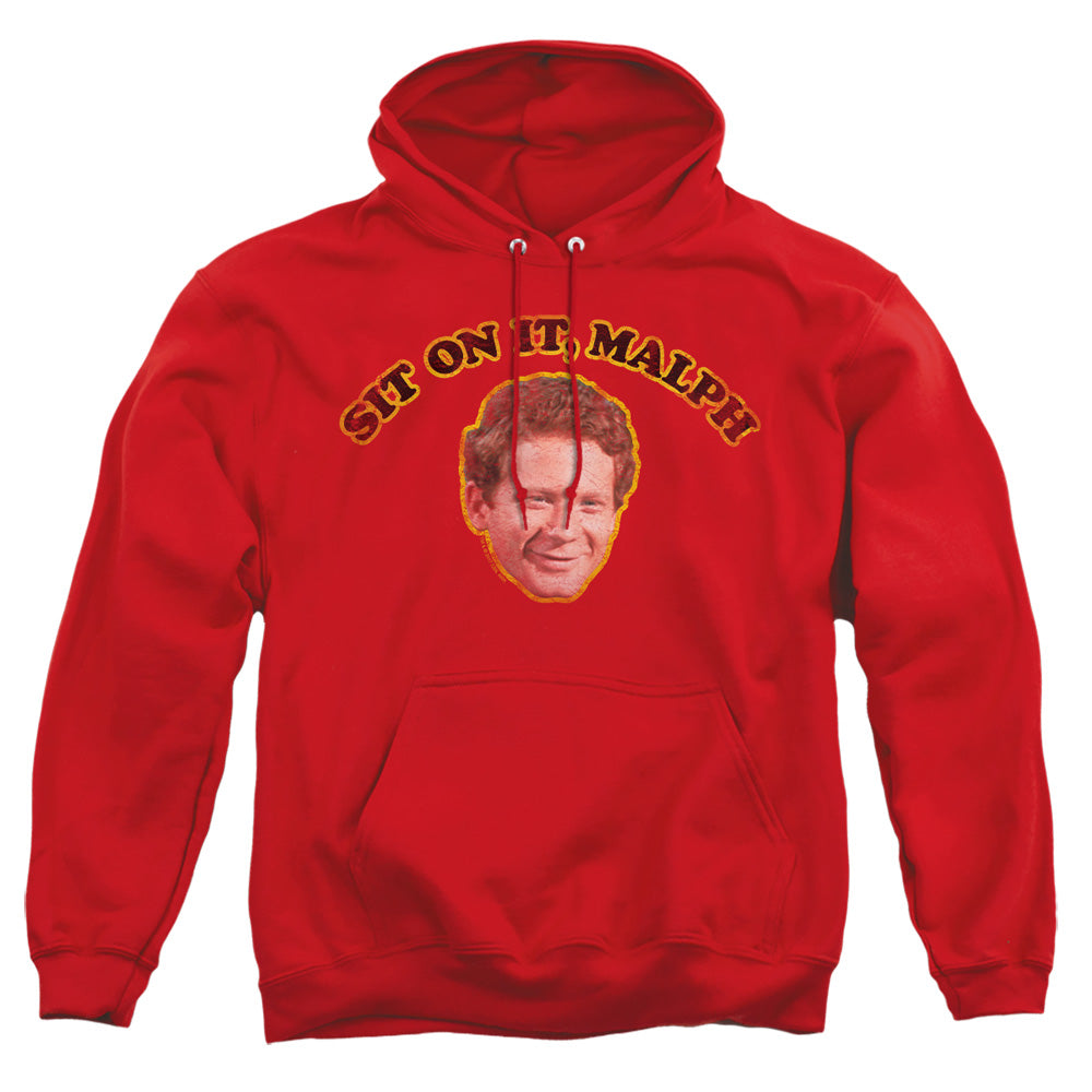 Happy Days Sit On It Malph Mens Hoodie Red Officially Licensed