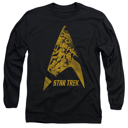 Star Trek Delta Crew Mens Long Sleeve Shirt Black Officially Licensed Officially Licensed