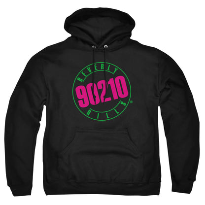 90210 Neon Mens Hoodie Black Officially Licensed