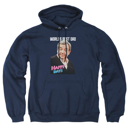 Happy Days Best Dad Mens Hoodie Navy Officially Licensed