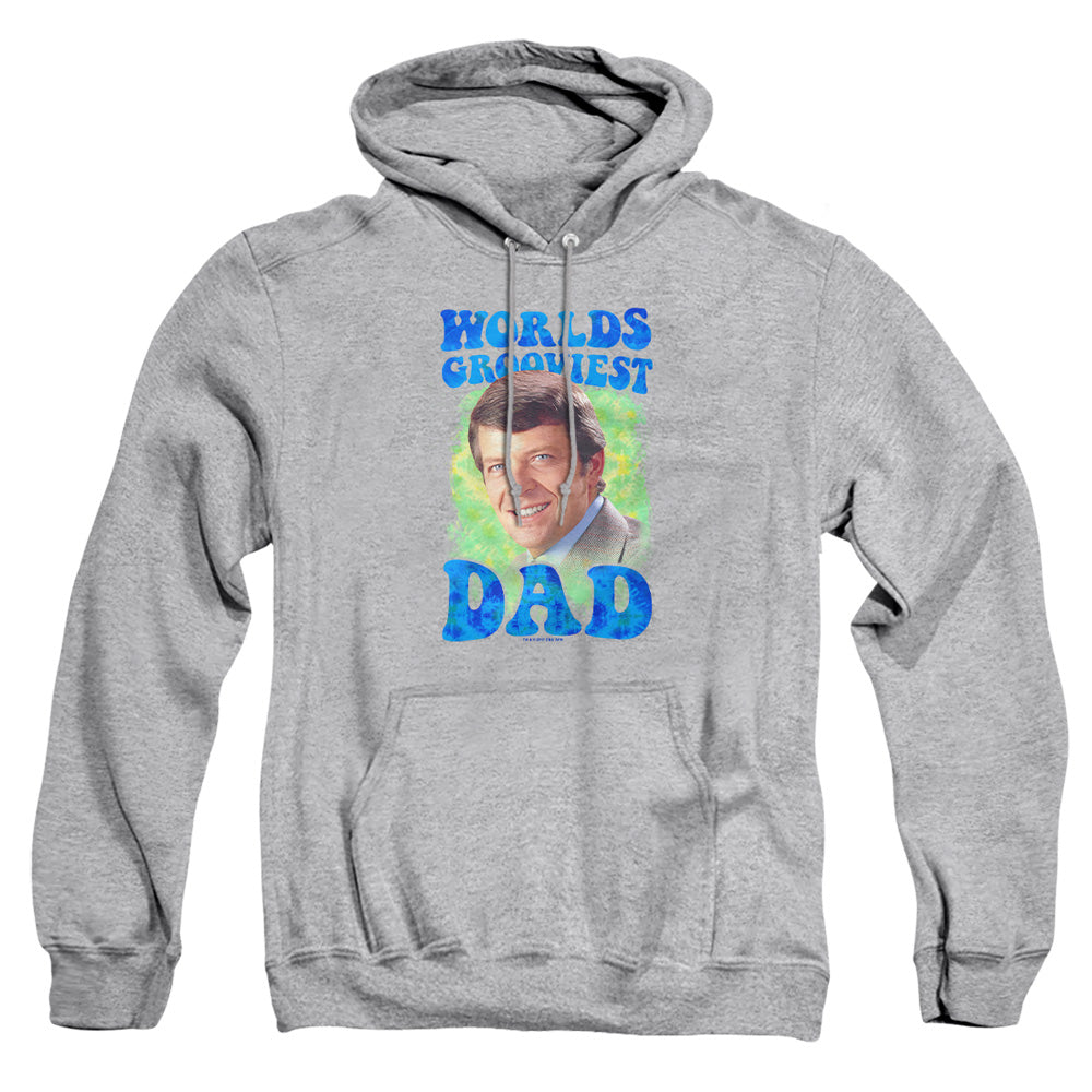 Brady Bunch Worlds Grooviest Mens Hoodie Athletic Heather Officially Licensed