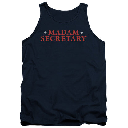 Madam Secretary Logo Mens Tank Top Shirt Navy