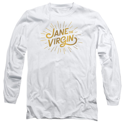 Jane The Virgin Golden Logo Mens Long Sleeve Shirt White Officially Licensed Officially Licensed