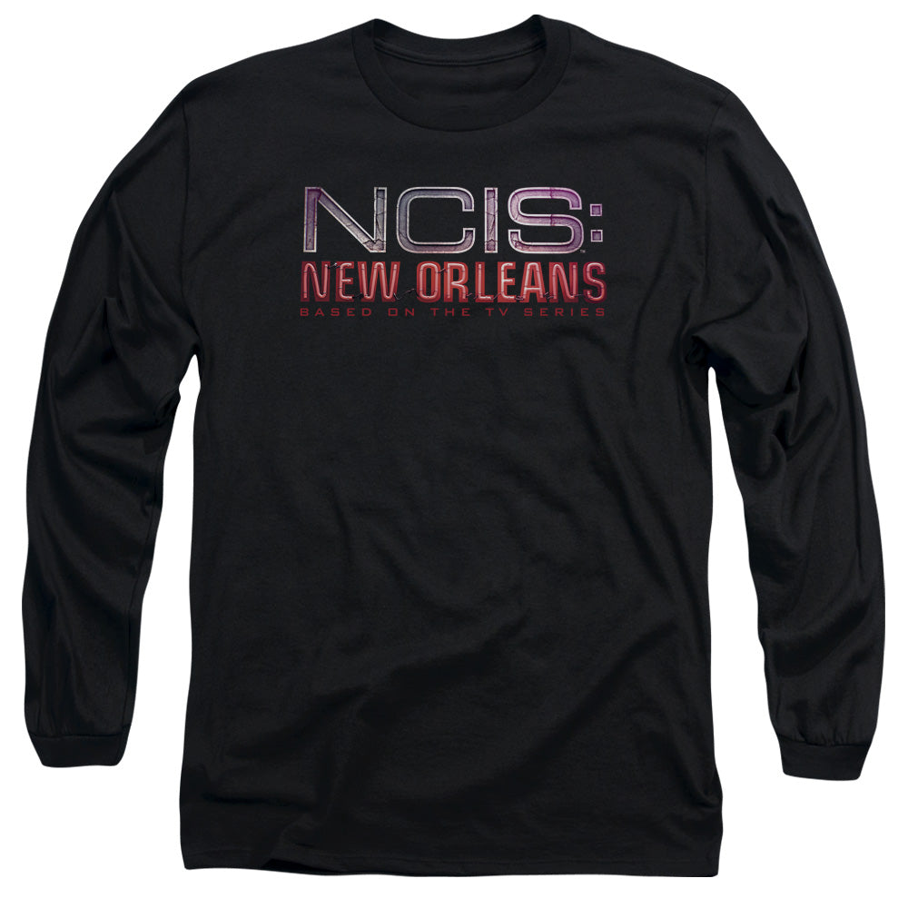 Ncis:New Orleans Neon Sign Mens Long Sleeve Shirt Black Officially Licensed