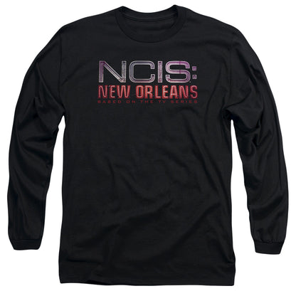 Ncis:New Orleans Neon Sign Mens Long Sleeve Shirt Black Officially Licensed