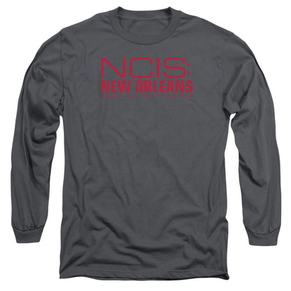 Ncis:New Orleans Logo Mens Long Sleeve Shirt Charcoal Officially Licensed