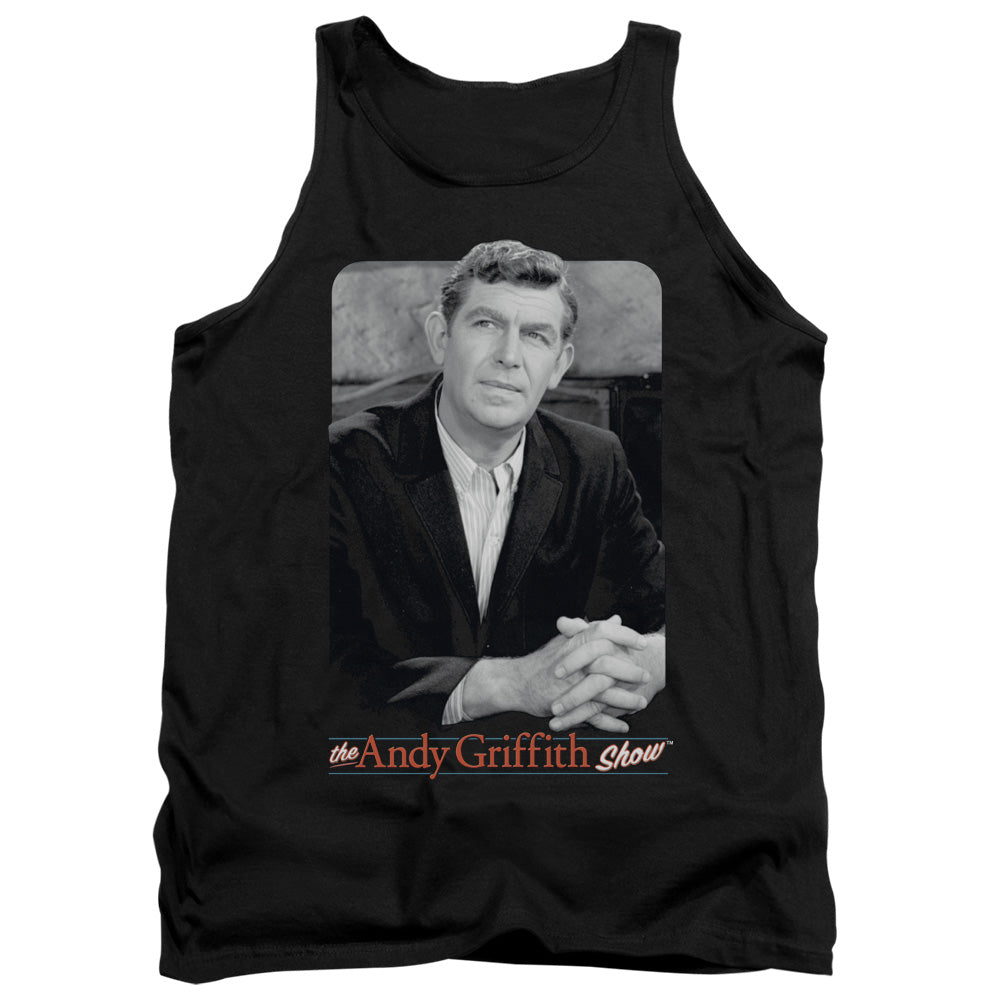 Andy Griffith Classic Andy Mens Tank Top Shirt Black