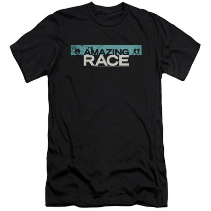 Amazing Race Bar Logo Premium Bella Canvas Slim Fit Mens T Shirt Black