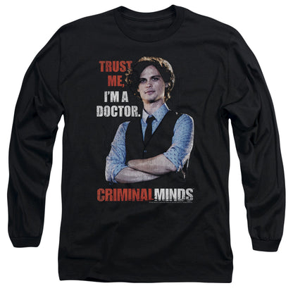 Criminal Minds Trust Me Mens Long Sleeve Shirt Black Officially Licensed Officially Licensed