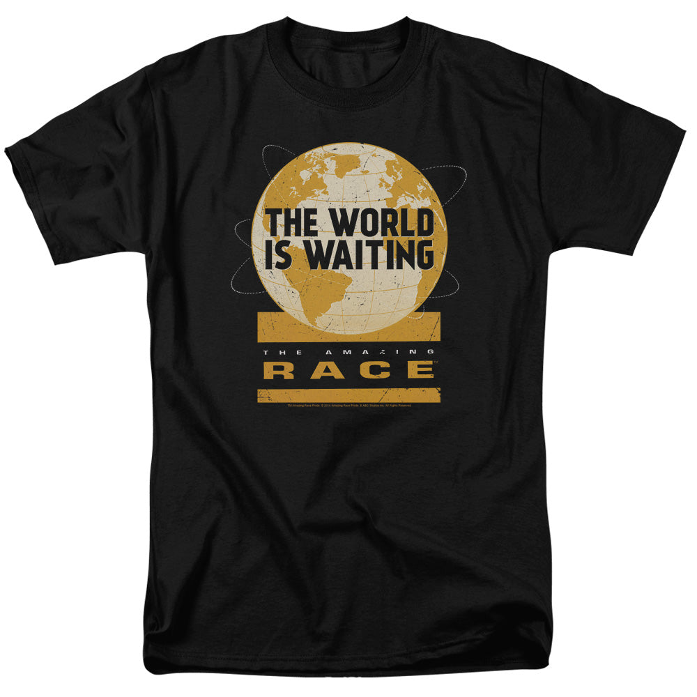 Amazing Race Waiting World Mens T Shirt Black