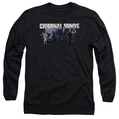 Criminal Minds Season 10 Cast Mens Long Sleeve Shirt Black Officially Licensed Officially Licensed