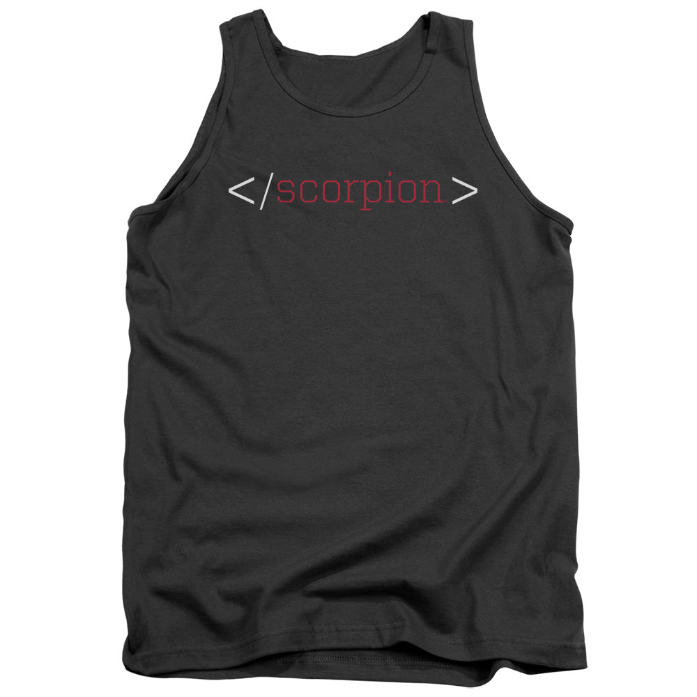 Scorpion Logo Mens Tank Top Shirt Charcoal