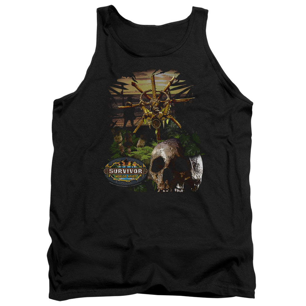 Survivor Jungle Mens Tank Top Shirt Black