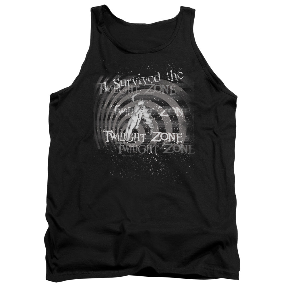 Twilight Zone I Survived Mens Tank Top Shirt Black