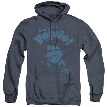 Happy Days Dont Be A Potsy Heather Mens Hoodie Navy Officially Licensed